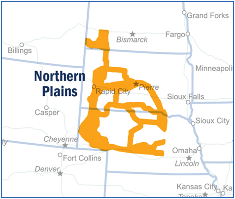 NIETC map of northern plains