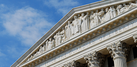 Courthouse façade frieze