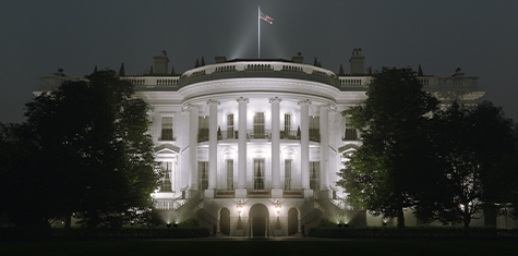 Image of the White House at night